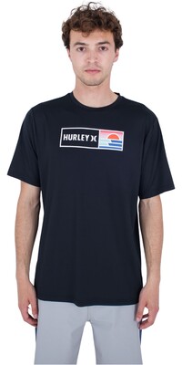 2024 Hurley Hybrid UPF Kurzarm-T-Shirt MAT0000990 - Black